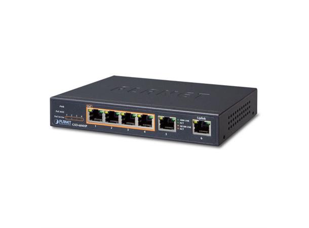 Planet GSD-604HP 4-Port 10/100/1000T 802.3at PoE 