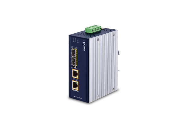 IGUP-2205AT PoE++ Media Converter 2x100/1000XSFP to 2x10/100/1000T 802.3bt 