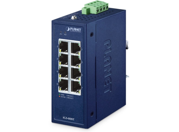 Planet IGS-800T IP30 Compact size 8-Port Gigabit Switch 
