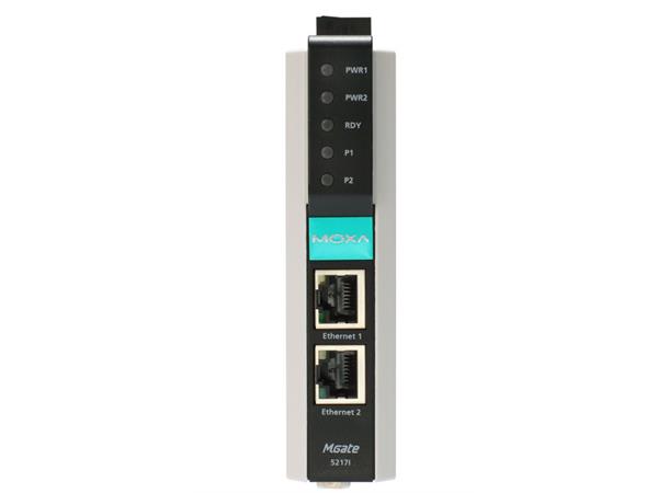 Moxa MGate 5217I-1200-T 2 port Modbus-to-BACnet/IP gateway, 1200 