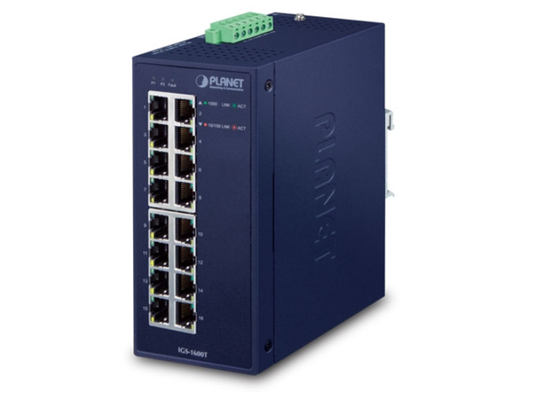 Planet IGS-1600T 16-port 12-48VDC. 24VAC, -40-75 degree C 