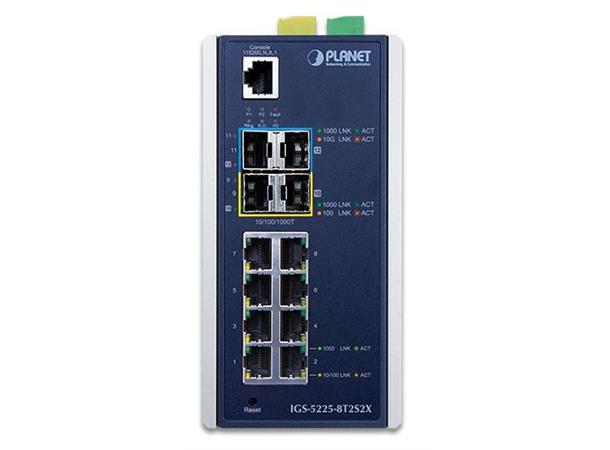 IGS-5225-8T2S2X Industrial L3 8-Port 10/100/1000T 