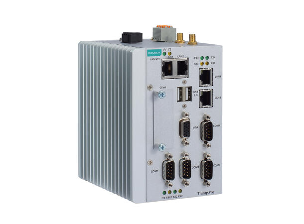 Moxa AIG-501-T-EU-AZU-LX 4-port Modbus, Intel Atom, LTE EU,WT 