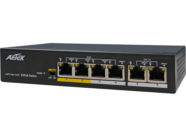 Aetek C11-042-30-065-V2 4xPoE 2xRJ45 Fast Ethernet EX-PoE 