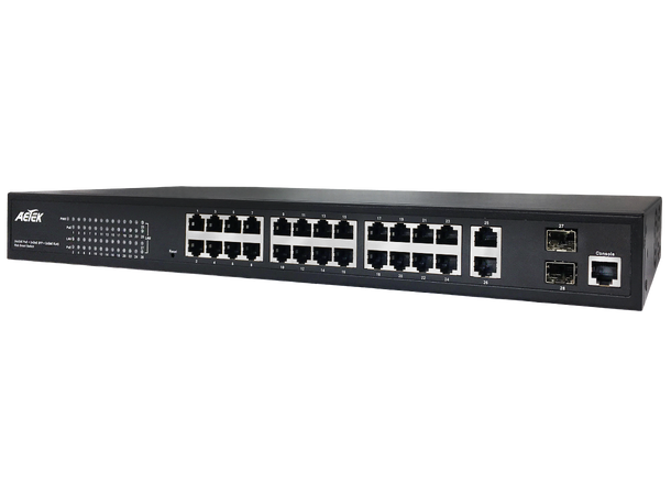 Aetek C60-244-30-370-V2 24x30W PoE 2xSFP 2xRJ45 L2 PRO Switch 