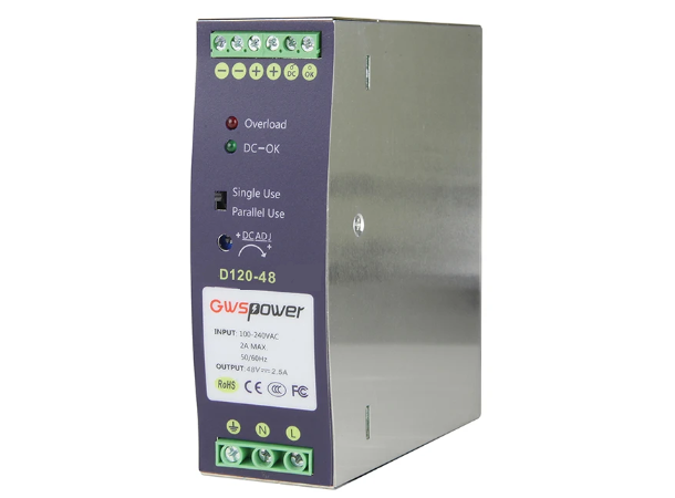 D120-48 Din-Rail Power supply AC-DC Ultra DIN rail PSU;Output 48V 2,5A 