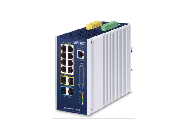 IGS-6329-8UP2S2X 8port Industrial Switch L3. 4xSFP, Ring, PoE++, 48-54VDC 
