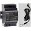 HDR-60-12 for DIN Rail \w cable 12V, 4,5A PSU, 1,8m 5,5x2,5mm 90 degree