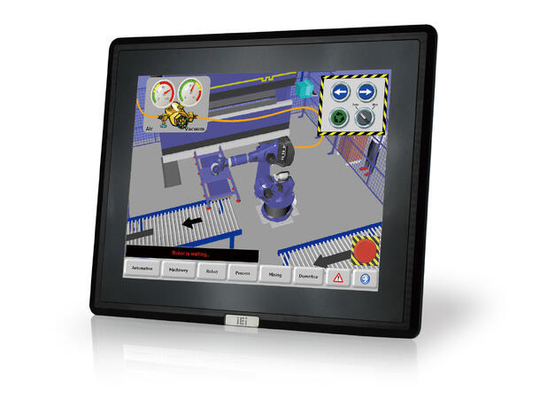 DM-F15A/R-R41 15" Touch monitor IEI, VGA/HDMI/DP, 9-36V, Res. touch USB 