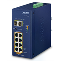IGS-1020PTF 8-port Din-rail Switch 2xSFP, PoE+, 48-54VDC, Extend