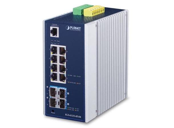 IGS-6325-8T4X Industrial L3 8-Port 10/100/1000T 