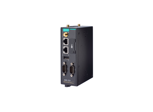 Moxa AIG-101-T-EU 2-port Cloud-ready gateway, LTE Cat, WT 