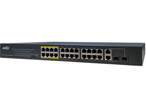 Aetek C11-242-31-380-V2 24xPoE 2xGbE Combo Fast Ethernet EX-PoE 