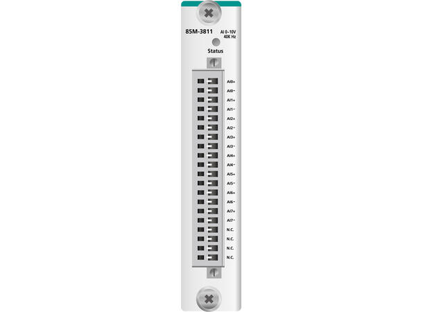 Moxa 85M-3811-T 8 analog inputs, 0 to 10 VDC,40 kHz, WT 