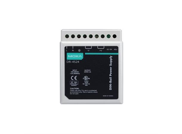 DR-4524 45W/2A, 24 VDC, universal 85 to 264VAC 