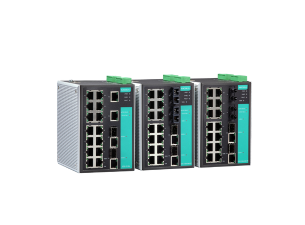 Moxa EDS-518A-SS-SC, 2x Gigabit 16x10/100BaseT(X), 2x Gigabit, 2xSing.SC 