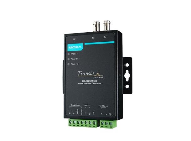 Moxa TCF-142-S-ST-T, wide temp RS-232/422/485-ST Conv., SM,-40/75°C 