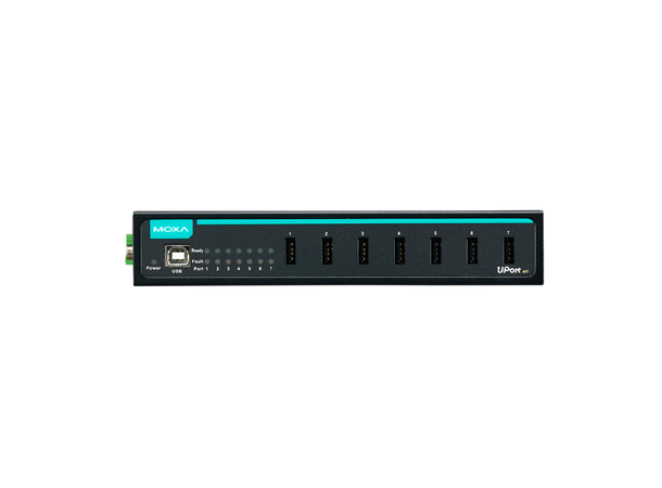 Moxa UPort 407-T w/o Adapter 7-port industrial USB hub, Wide Temp 