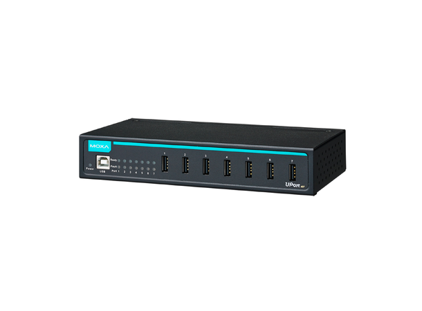 Moxa UPort 407-T w/o Adapter 7-port industrial USB hub, Wide Temp 