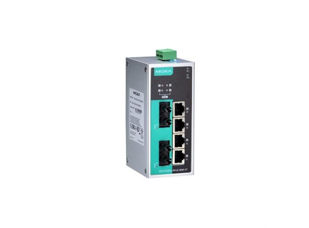 Moxa EDS-P206A-4PoE-MM-ST 2+4 port switch with 4-Port PoE+ 