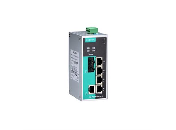 Moxa EDS-P206A-4PoE-M-ST 1+5 port switch with 4-Port PoE+ 