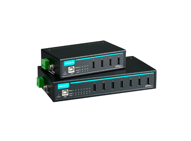 Moxa UPort 404-T w/o Adapter 4-port industrial USB hub, Wide Temp 