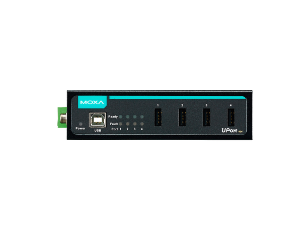 Moxa UPort 404-T w/o Adapter 4-port industrial USB hub, Wide Temp 