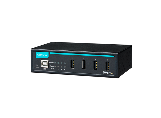 Moxa UPort 404-T w/o Adapter 4-port industrial USB hub, Wide Temp 