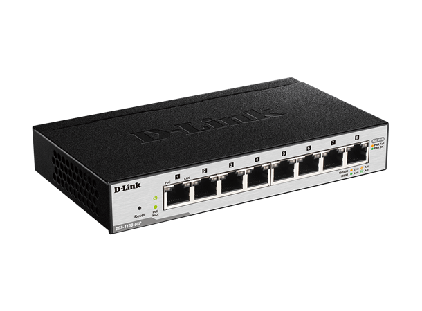 D Link Dgs 1100 08p 8 Port Poe Gigabit Smart Managed Switch Hatteland Technology Sweden
