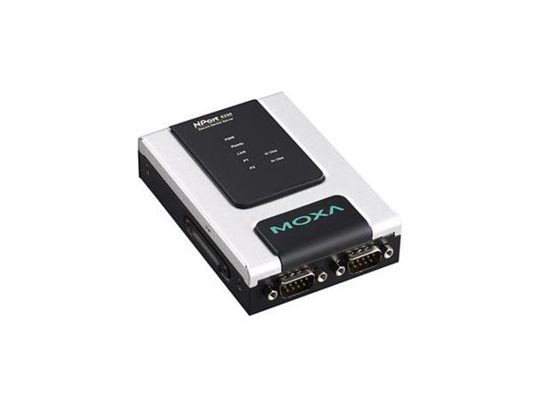 Moxa Nport 6250-S-SC-T 2 port single mode, SC con. 12-48V, adapter 