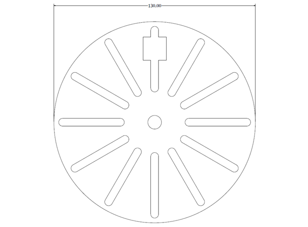 HT Round Plate, adapter plate 130mm Mount dome to standard camera bracket 